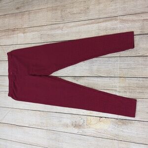 J.Jill Pima Ankle Leggings Red & Black Houndstooth Small Tall